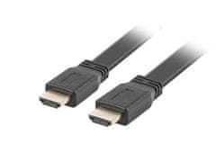 Lanberg HDMI M/M 2.0 kábel 5M 4K čierny plochý