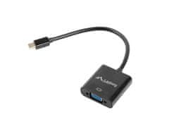 Lanberg adaptér HDMI (M) na VGA (F) + Minijack 3.5mm (F) kábel 20cm