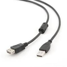 Gembird kábel USB 2.0 (AM - AF), predlžovací, prémiový, 1.8 m, čierny
