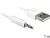 DELOCK Cable USB-A samec &gt; Stereo jack 3.5 mm samec 4 pin IPod Shuffle 1 m