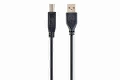 Gembird Kábel USB AB 1,8m 2.0 HQ Black, pozlátené kontakty