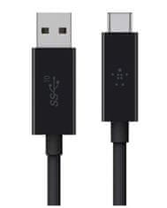 Belkin USB-C/USB-A 3.1 kábel, 0,9m, čierny