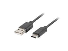 Lanberg USB-C (M) na USB-A (M) 2.0 kábel 1m, čierny rýchle nabíjanie 3.0