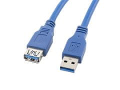 Lanberg USB-AM/F 3.0 kábel 1,8m, modrý