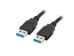 Lanberg USB-A M/M 3.0 kábel 0,5m, čierny