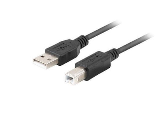 Lanberg USB-A (M) na USB-B (M) 2.0 kábel 1m, čierny