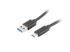 Lanberg USB-C (M) na USB-A (M) 3.1 kábel 1,8m, čierny