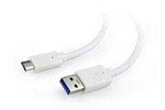 Gembird kábel USB 3.0 (AM) na USB 3.1 (CM), 0.5 m, biely