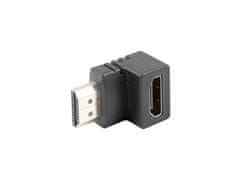 Lanberg HDMI(M) na HDMI(F) adaptér uhlový dole čierny