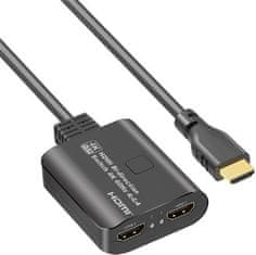 PremiumCord HDMI 2.0 Switch 4K@60Hz, 4:4:4 obojsmerný 2-1 alebo 1-2