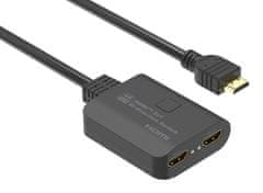 PremiumCord HDMI 2.0 Switch 4K@60Hz, 4:4:4 obojsmerný 2-1 alebo 1-2