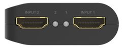 PremiumCord HDMI 2.0 Switch 4K@60Hz, 4:4:4 obojsmerný 2-1 alebo 1-2