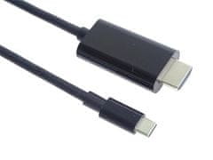 PremiumCord USB-C na HDMI kábel 2m rozlíšenie 4K*2K@60Hz FULL HD 1080p
