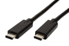 PremiumCord USB-C kábel (USB 3.1 generation 2, 3A, 10Gbit/s) čierny, 1m