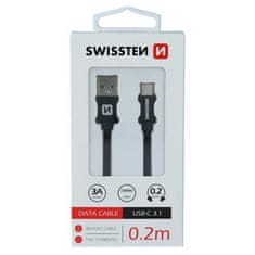 SWISSTEN USB/USB-C 0.2m, čierny