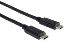 PremiumCord USB-C kábel (USB 3.2 generation 2x2, 5A, 20Gbit/s) čierny, 0,5m