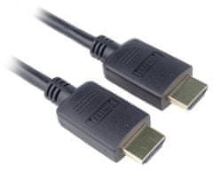 PremiumCord HDMI 2.0b High Speed + Ethernet kábel / pozlátené konektory / 7,5 m / čierny