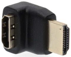 Nedis adaptér HDMI/ konektor HDMI – zásuvka HDMI/ uhlový 270°/ čierny/ box