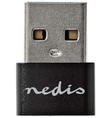 Nedis adaptér USB/ konektory USB 2.0 A – USB-C zásuvka/ čierny/ blister