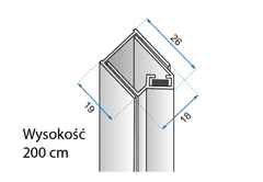 REA Hugo, bočný profil a magnetická lišta 200 cm, zlatá matná, REA-K7771