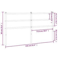 Vidaxl Kovové čelo postele čierne 150 cm