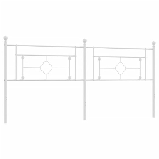 Vidaxl Kovové čelo postele biele 200 cm