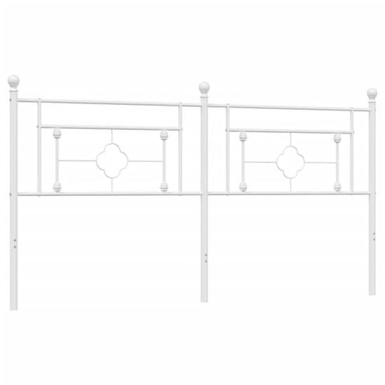 Vidaxl Kovové čelo postele, biele 180 cm