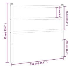 Vidaxl Kovové čelo postele čierne 107 cm