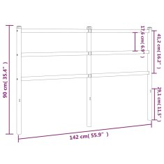 Vidaxl Kovové čelo postele, biele 135 cm