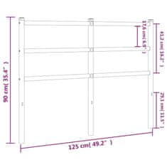 Vidaxl Kovové čelo postele čierne 120 cm