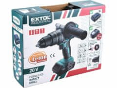 Extol Industrial Vŕtačka s príklepom Share20V, bez aku, 65Nm, bezuhlíkový motor, kufor, EXTOL INDUSTRIAL