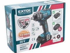 Extol Industrial Uťahovač rázový aku Share20V, 1x 2Ah, 250Nm, bezuhlíkový motor, EXTOL INDUSTRIAL