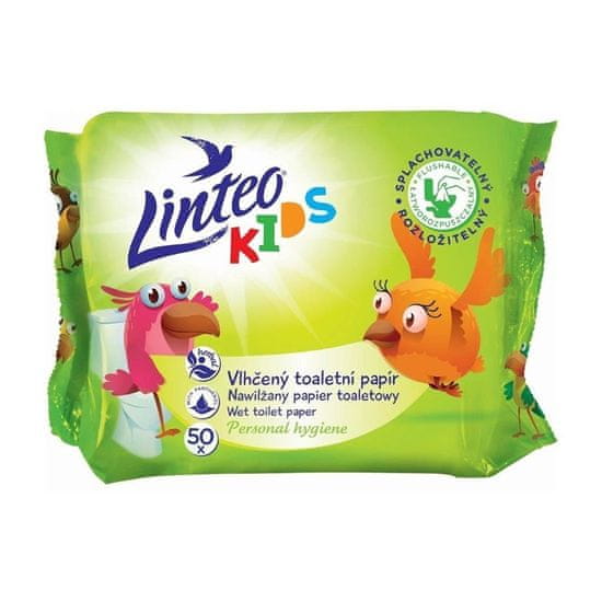 LINTEO Kids vlhčený toal. papier 50ks