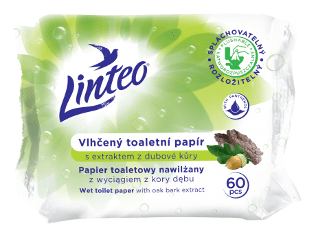 LINTEO vlhčený toal. papier dubová kôra 60ks