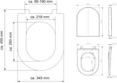 Eisl Duroplastové sedadlo so spomaľovacím mechanizmom SOFT-CLOSE D WHITE