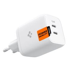 Spigen ArcStation Wall Charger PE2106, white (GaN / 2-Port / Total 65W / USB-C PD 65W / PPS 65W)