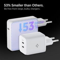 Spigen ArcStation Wall Charger PE2106, white (GaN / 2-Port / Total 65W / USB-C PD 65W / PPS 65W)