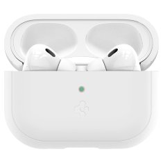 Spigen Case Silicone Fit White + Strap Gray - AirPods Pro (2nd Gen)