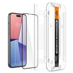 Spigen Glass tR EZ Fit 2 Pack, FC Black - iPhone 15 Plus