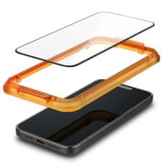 Spigen Glass tR AlignMaster 2 Pack, FC Black - iPhone 15