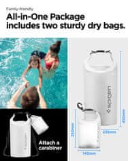 Spigen Aqua Shield WaterProof Dry Bag 20L + 2L A630, snow white