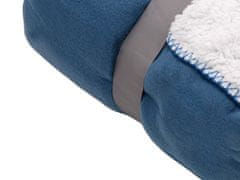 Výpredaj obliečok Modrá fleecová deka s baránkom, 150x200 cm