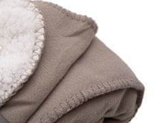 Výpredaj obliečok Svetlosivá fleecová deka s baránkom, 150x200 cm