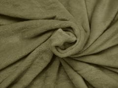 Výpredaj obliečok Olivová mikroplyšová deka VIOLET, 200x230 cm