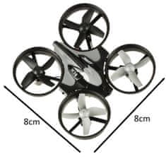 WOWO Diaľkovo Ovládaný Mini Dron - Mini Dron JJRC H36 RC, Diaľkovo Ovládaný, 2,4 GHz, 4CH, 6 Osí, Čierny