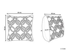 Beliani Dekoratívny vankúš Makramé Bavlna Svetlobéžová ESENKOY