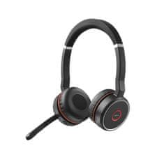 Jabra Evolve 75 SE/Stereo/ANC/BT/Bezdrať/Čierna-červená