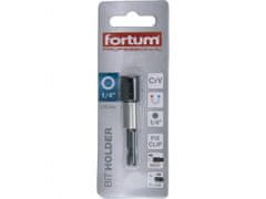 Fortum Držiak hrotov do vŕtačky, 1/4"x60mm, Fix-Clip, CrV