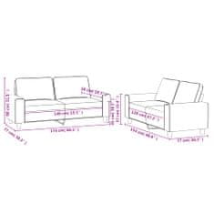 Petromila vidaXL 2-dielna sedacia súprava vínová látka