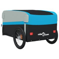 Vidaxl Vozík za bicykel, čierno modrý 45 kg, železo